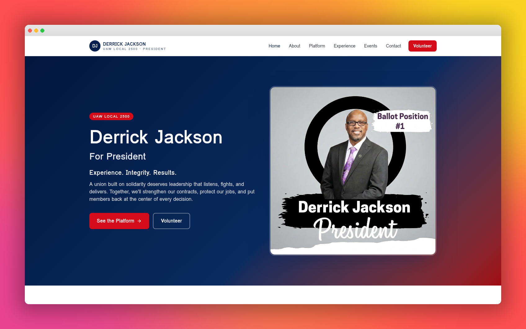 Derrick Jackson Campaign